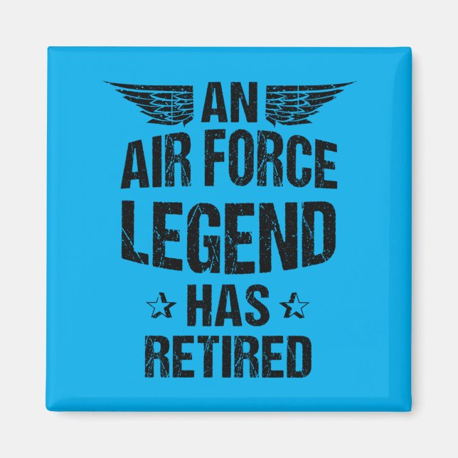 Rolig Air Force Legend Har Gått I Pension _ Roligt Magnet (Framsidan)