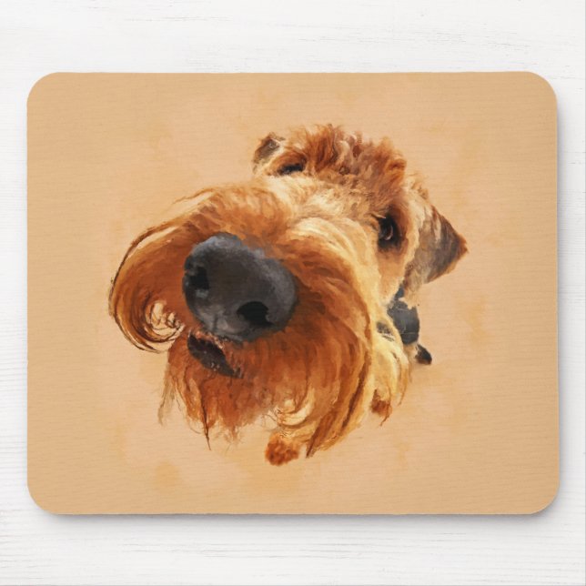 Rolig AiredaleTerrier Musmatta (Framsidan)
