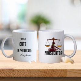Rolig åklagare jurist typografi  kaffemugg