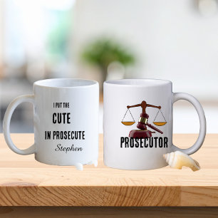 Rolig åklagare jurist typografi kaffemugg