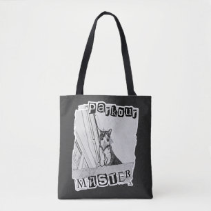 Rolig Aktiv Parkour Mästare Punk Kitty Design Tygkasse