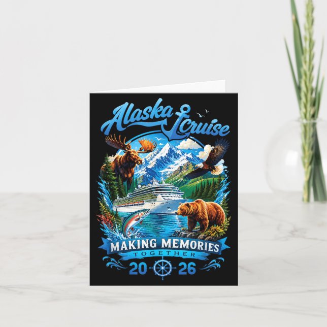 Rolig Alaska-kryssning som gör minnen tillsammans  Kort (Framsida)