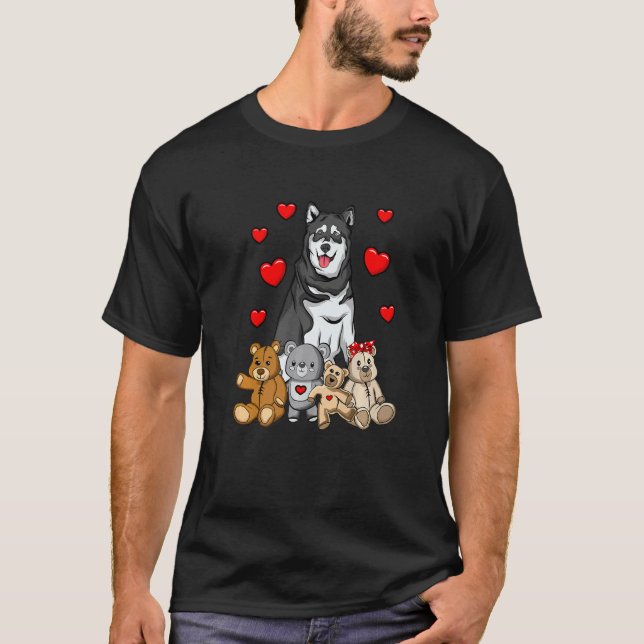 Rolig Alaskan Malamute Goseduk Husky T Shirt (Framsida)