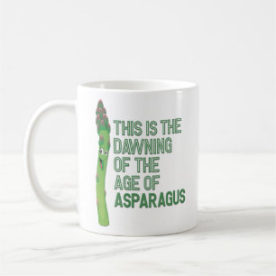 Rolig "ålder av sparrisen", kaffemugg