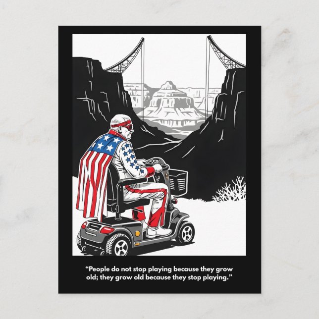 Rolig åldrande temakort vykort (Framsida)