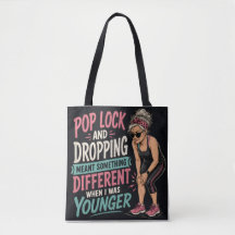 Rolig åldrande Totebag med Pop Lås och Släpp