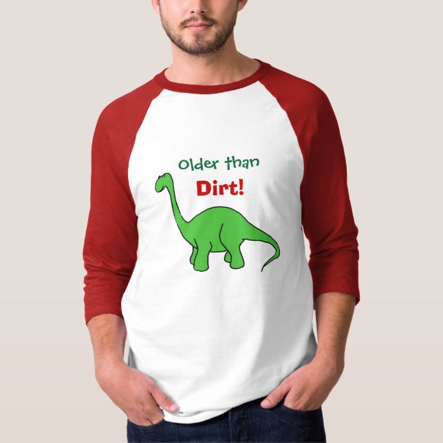 Rolig äldre AB än smutsDinosaurT-tröja T-shirt (Framsida)
