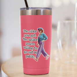 Rolig Äldre du blir Sarksatisk Retro Hemmafru Klistermärken