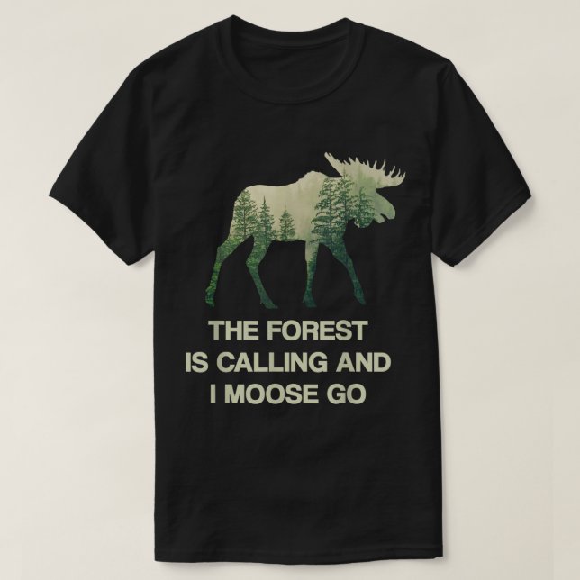 Rolig Älgskogsdesign T Shirt (Design framsida)