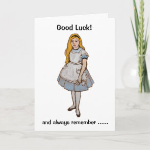 Rolig Alice Lucky Rabbit Lycka Till Kort
