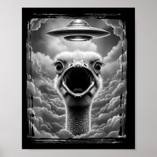 Rolig Alien Kalkon Ufo Selfie Tacksgiving Män Kvin Poster