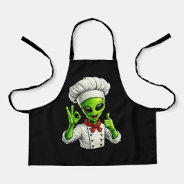Rolig Alien Kock Design Söt Rymdkock Med Kockhatt