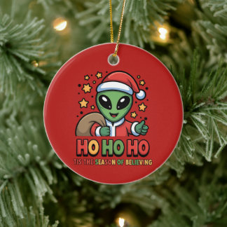 Rolig Alien Tomte Julgransprydnad Keramik