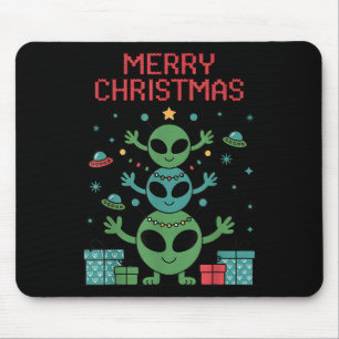 Rolig Alien Trio Glad Ful Jul Santa Hatt Xm Musmatta