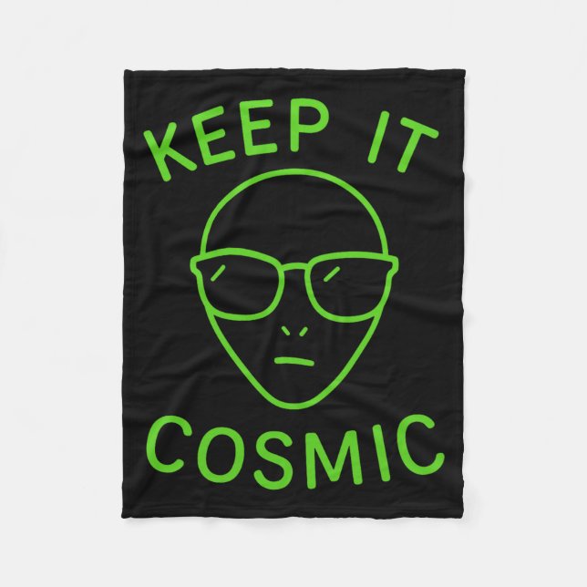 Rolig Alien Ufo Område 51 - Håll Den Kosmiska Trös Fleecefilt (Framsidan)