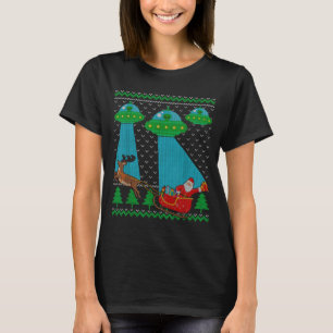 Rolig Alien Ufo Tomte Släd Fula Jul Sweate T Shirt