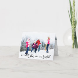 Rolig Alla är inte lugna Holiday Familjefotokort Helgkort