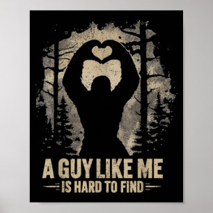 Rolig Alla hjärtans dag Bigfoot Hjärtat En kille s Poster