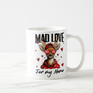 Rolig Alla hjärtans dag Galen kärlek till min mamm Kaffemugg