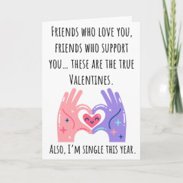 Rolig Alla hjärtans dag jag är singel i år Vikad Kort