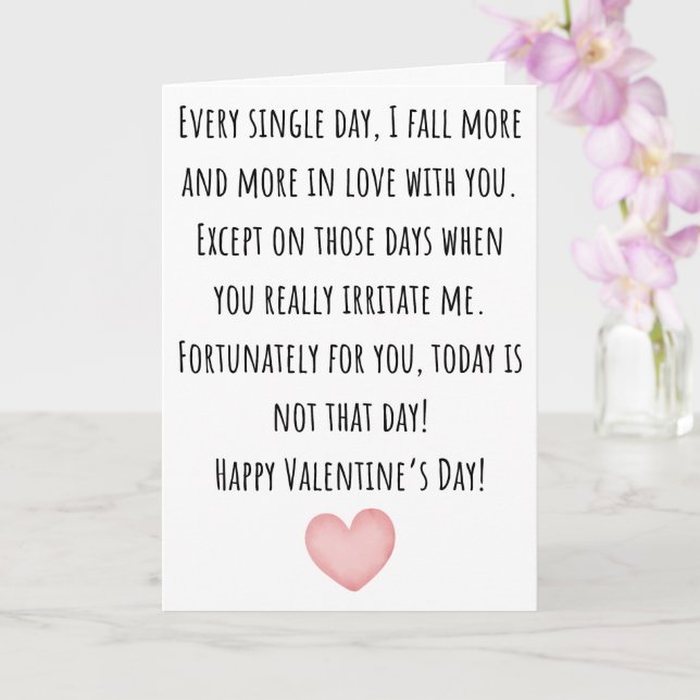 Rolig Alla Hjärtans Dag Jag Faller Mer I Kärlek Me Kort (Orkide)