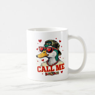 Rolig Alla hjärtans dag Pojke Anka Jakt Ring Mig T Kaffemugg