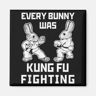 Rolig Alla Kaniner Var Kung Fu Fighting Påsk Magnet