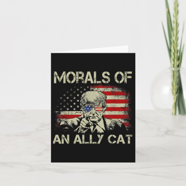 Rolig Allierad Katt Trump 2024  Kort (Framsida)