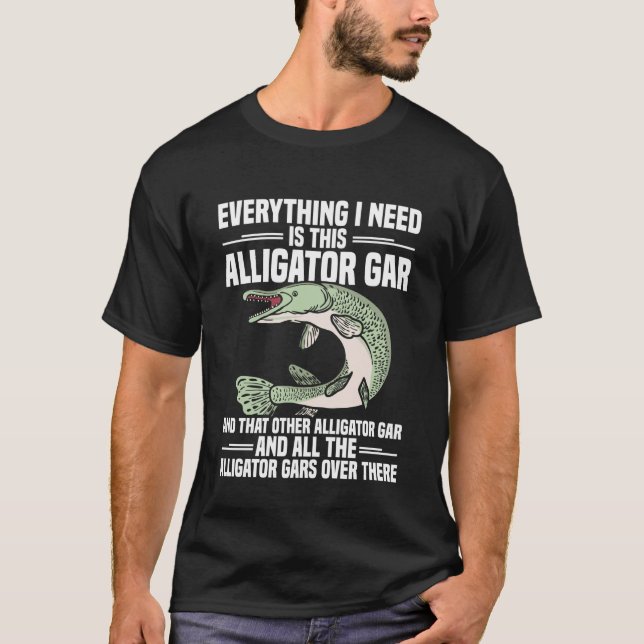 Rolig Alligator Gar-fiske 1 T Shirt (Framsida)