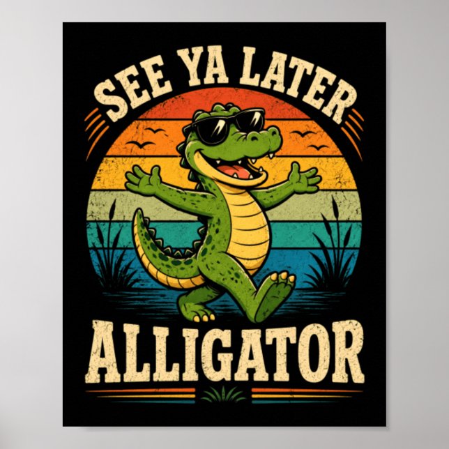 Rolig-Alligator-Hälsning- Poster (Framsidan)