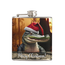 Rolig Alligator i en Tomtehatt