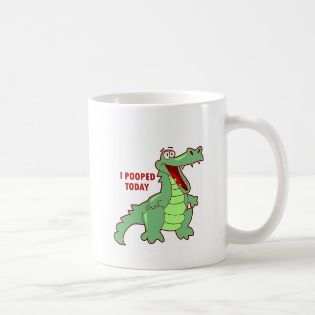 Rolig alligator Pooped i dag Kaffemugg (Höger)