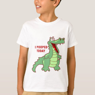 Rolig alligator Pooped i dag Tee