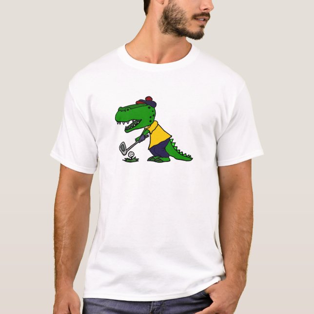 Rolig alligator som leker Golf Tröja (Framsida)