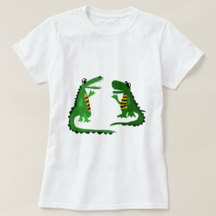 Rolig alligator som talar till krokodilen t-shirt