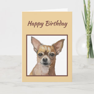 Rolig Allmän Födelsedag Söt Chihuahua Hund Kort