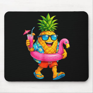 Rolig aloha hawaiisk ananas rosa flamingo flotte musmatta