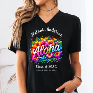 Rolig Aloha Tropisk Examen T Shirt