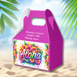 Rolig Aloha Tropisk Födelsedags Luau-fest Presentaskar