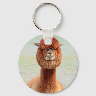 Rolig Alpaca Keychain Nyckelring