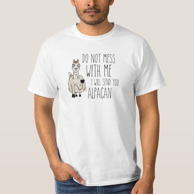 Rolig Alpaca T Shirt (Framsida)