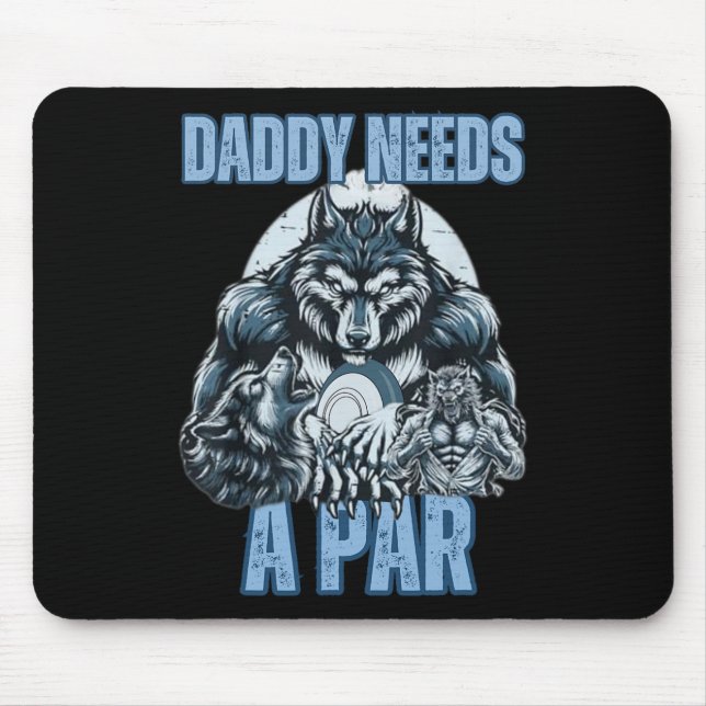 Rolig Alpha Wolf Daddy Behöver En Par Meme Cringe  Musmatta (Framsidan)