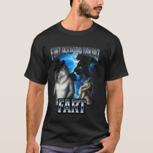 Rolig Alpha Wolf-meme om de snackar bakom ryggen T Shirt