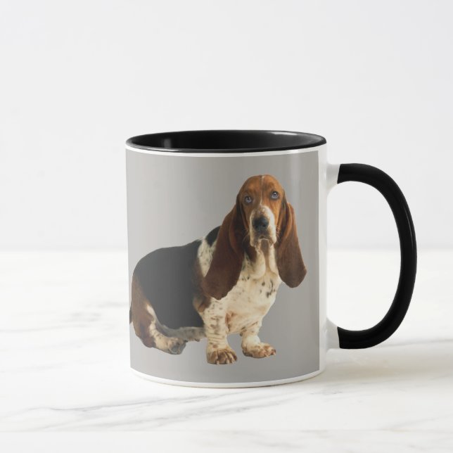 Rolig älska mugg för Bassethund (Höger)