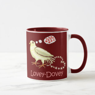 Rolig Älskvärd-Dovey valentin dagduva Mugg