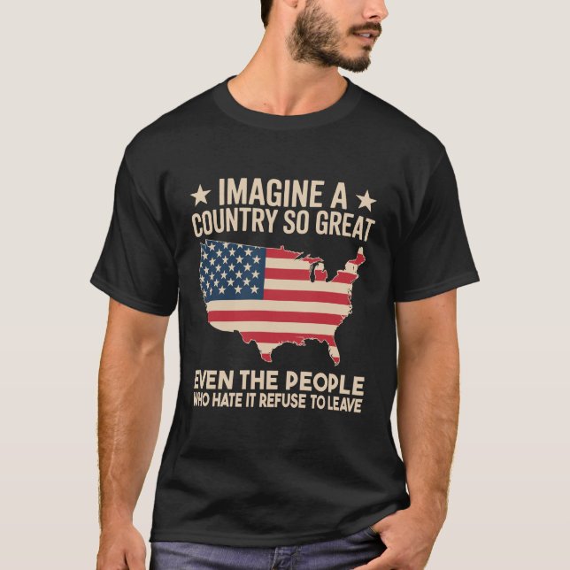 Rolig amerikansk citat, idéer för fjärde juli t shirt (Framsida)