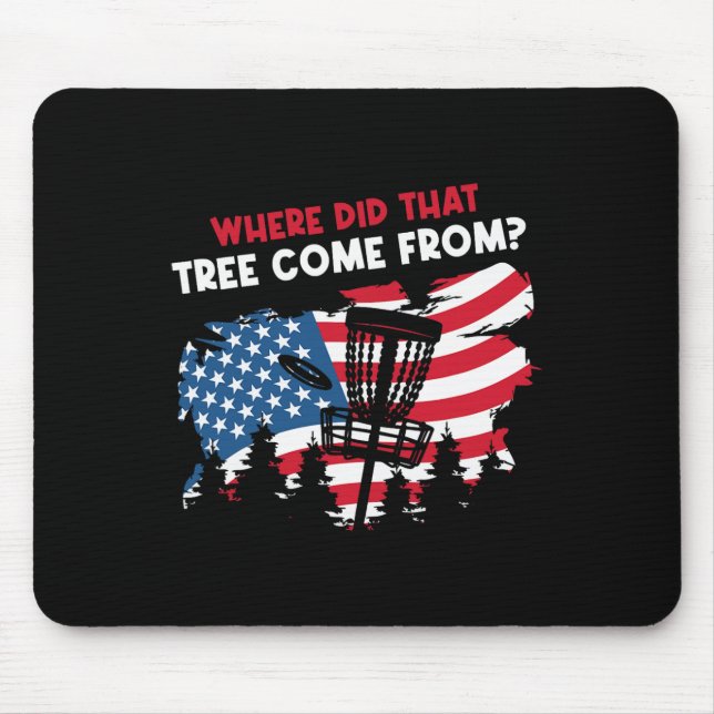 Rolig amerikansk flagg disc golf  musmatta (Framsidan)