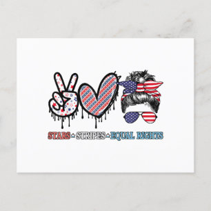 Rolig amerikansk flagga patriotisk vykort