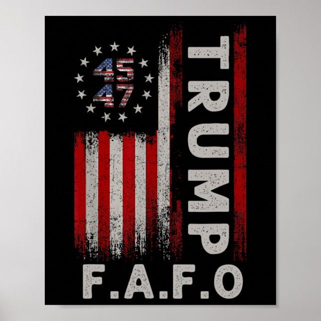 Rolig amerikansk flagga  poster (Framsidan)