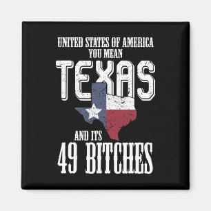 Rolig amerikansk flagga USA Texas Magnet